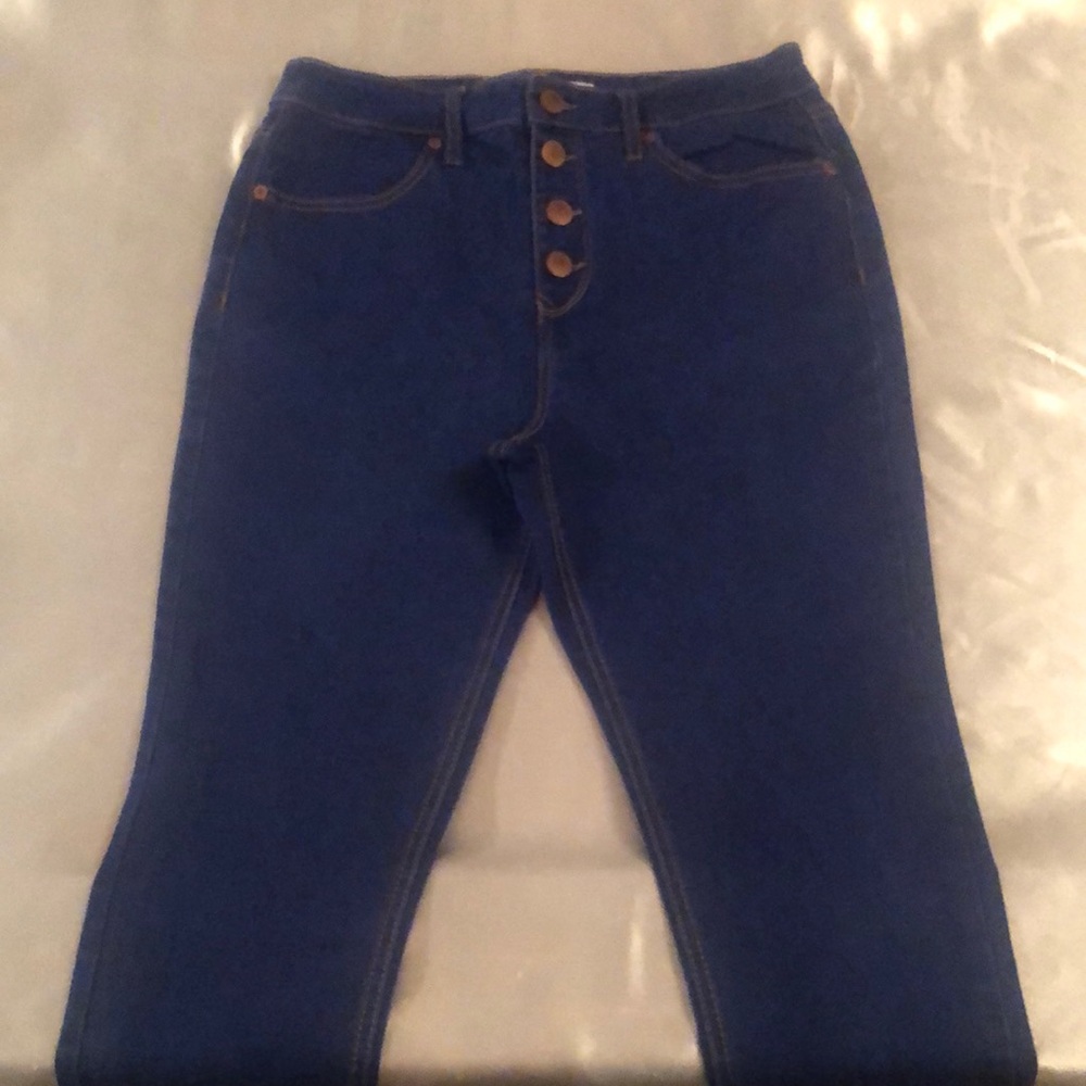 Women's Studded Buttons Blue Jeans (NWOT)